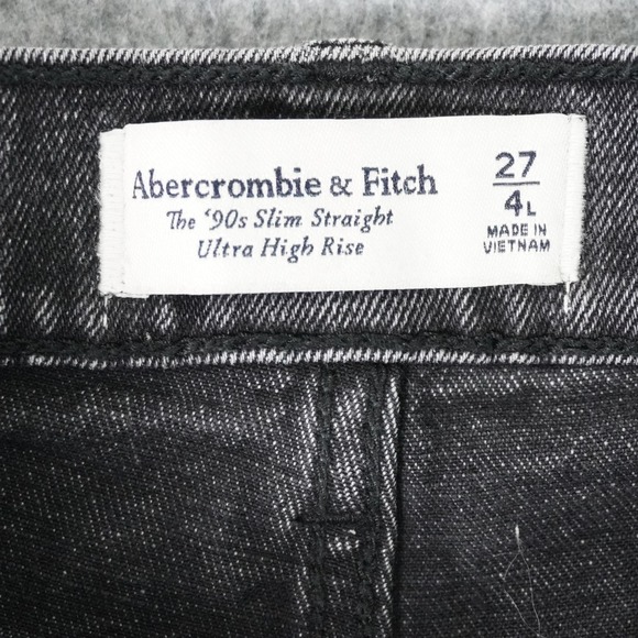 Abercrombie &‎ Fitch Jeans Womens 27 4L Tall  Ultra High Rise 90s Slim Straight - Picture 7 of 10
